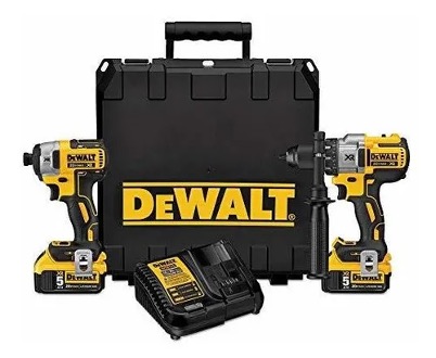 DEWALT - Kit combinado MAX XR de 20 V, con controlador de impacto con motor sin escobillas y taladro percutor